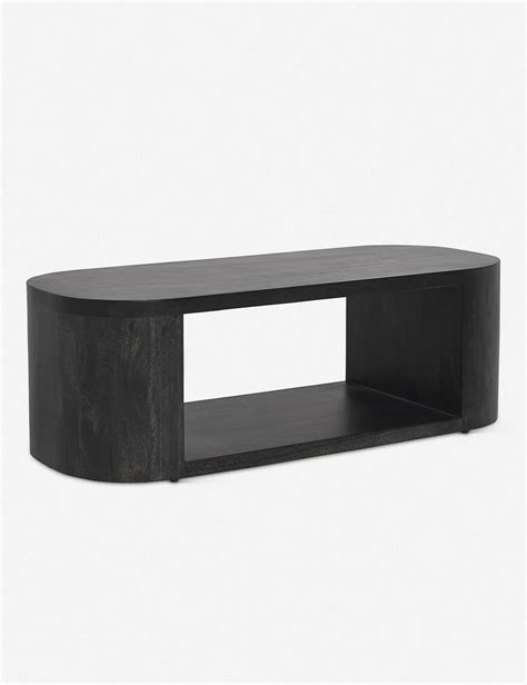 Luna Modern Black Oval Coffee Table