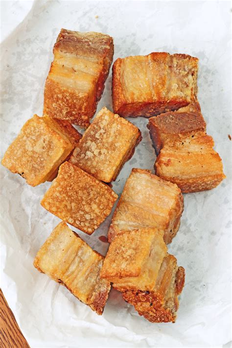 Lechon Kawali - Crispy Fried Pork Belly - Foxy Folksy