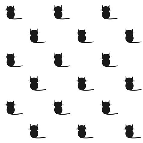 Free Cat Images: Free digital cat pattern paper - black and white - freebie