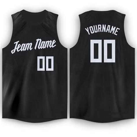 Custom Black White Round Neck Basketball Jersey – Fiitg