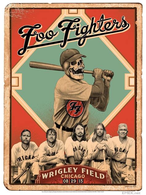 Foo Fighters Live At Wrigley Field Concert Poster Re Print (497) – Poster | Canvas Wall Art ...