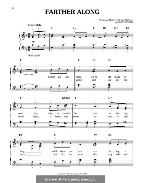 Farther Along (Elvis Presley) by J.R. Baxter Jr. - sheet music on MusicaNeo