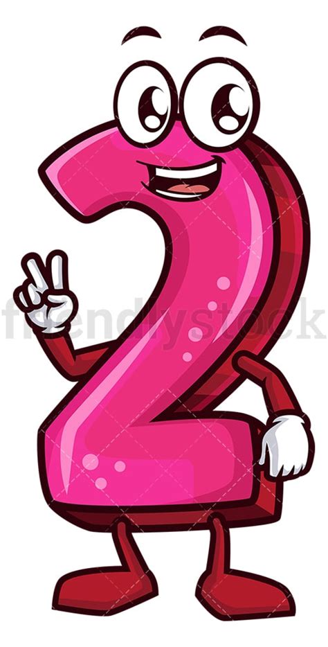 Cartoon Number 2 Clipart Vector - FriendlyStock