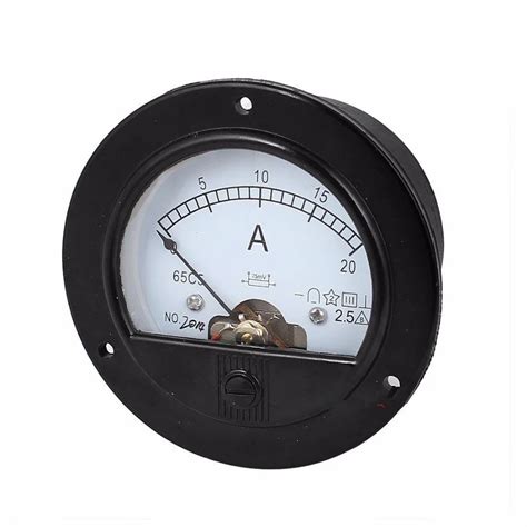 1pc DC 20A Round Analog Ammeter Panel AMP Current Meter 65C5 Diameter 90mm 0 20A DC No need ...