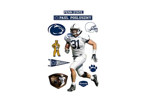 Life-Size Paul Posluszny Penn State Wall Decal | Shop Fathead® for Penn ...