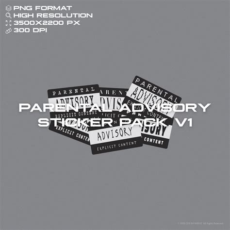 Parental Advisory Sticker Pack V1 — GFX DATABASE