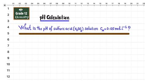 Calculate the pH of Sulfuric Acid - YouTube