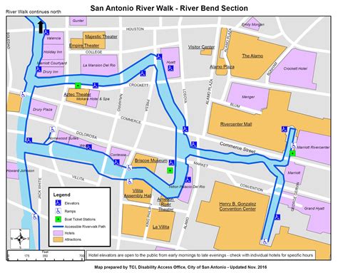 San Antonio Riverwalk Map Printable