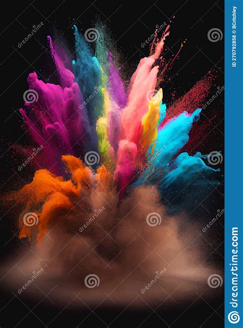 Colorful Paint Bomb Explosion Stock Photo - Image of colorful, cloud ...