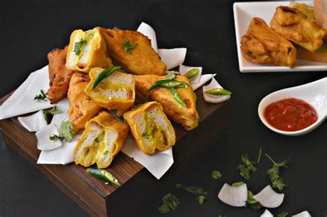 Cheesy Aloo Bread Pakoda Recipe by Archana's Kitchen