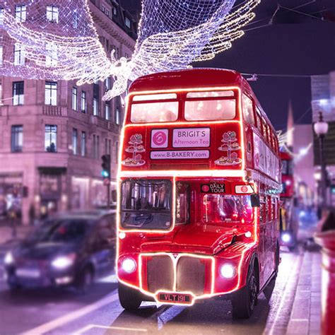 Christmas Lights Afternoon Tea Bus Tour in London - B Bakery | London ...