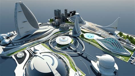 3d model future city | Futuristic architecture, Future city, Futuristic city