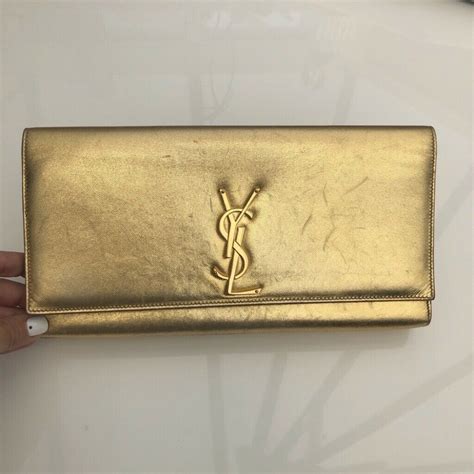 YSL GOLD CLUTCH BAG - authentic | in Bromley, London | Gumtree | Gold clutch bag, Gold clutch ...