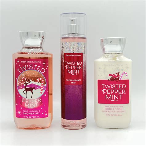 Bath and Body Works Twisted Peppermint Shower Gel, Fine Fragrance Mist ...