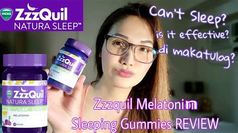 ZZZQUIL MELATONIN GUMMIES REVIEW VICKS ZZZQUIL SLEEPING AID - YouTube