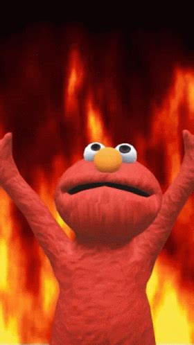 Elmo Fire GIF - Elmo Fire Hell - 探索與分享 GIF