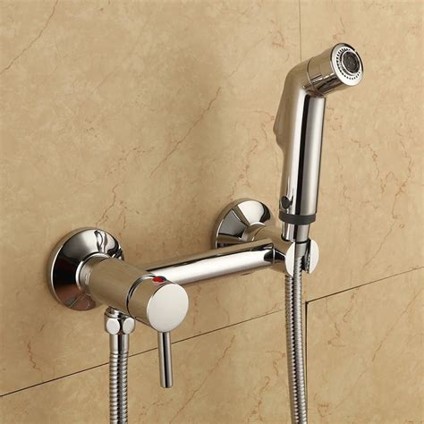 Chrome Handheld Bidet ,Toilet Portable Bidet Shower Set With Solid ...