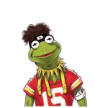 "Patrick Mahomes Kermit Meme" Sticker for Sale by Merchbyjay | Redbubble