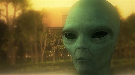 closeup, green, alien, head illustration, stranger, 3d model, ufo, space, universe, the march ...