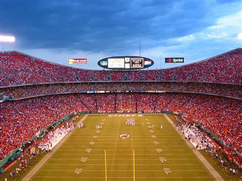 Kansas City Chiefs Stadium At Night Wallpaper | Zoom Wallpapers