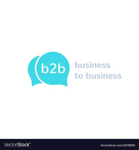 B2b business to business logo Royalty Free Vector Image