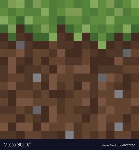 Texture for platformers pixel art - ground Vector Image