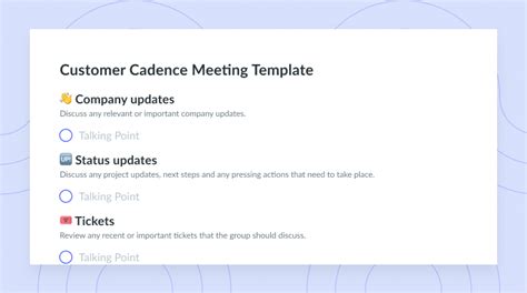 Customer Cadence Meeting Template | Fellow.app