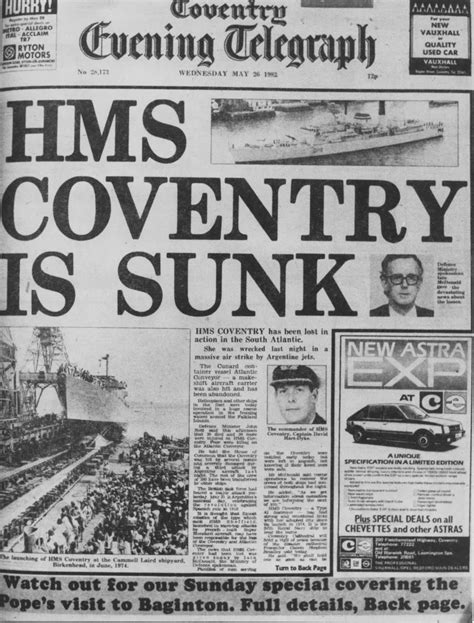 The sinking of HMS Coventry - CoventryLive