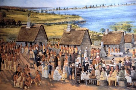 folk art first thanksgiving at Plymouth | Thanksgiving history, Thanksgiving stories, First ...