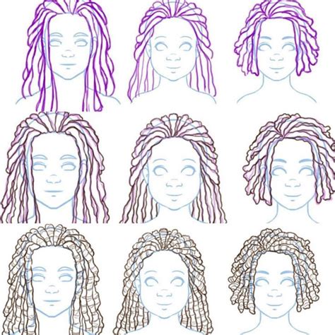 Locs reference | Afro hair drawing, Art reference, Art drawings