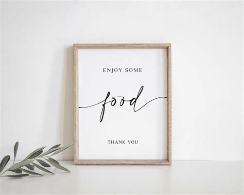 Food Sign Printable Food Sign Template Modern and Elegant | Etsy