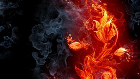 3D Abstract Fire Flowers wallpaper | 1920x1080 | #8815