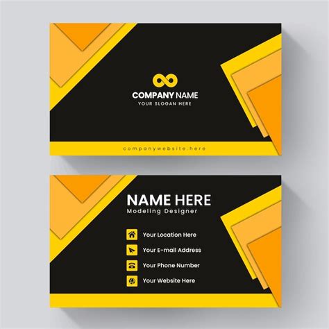 Premium Vector | Geometric shapes business card concept