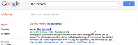 Using Google Scholar to download BibTeX citations – texblog