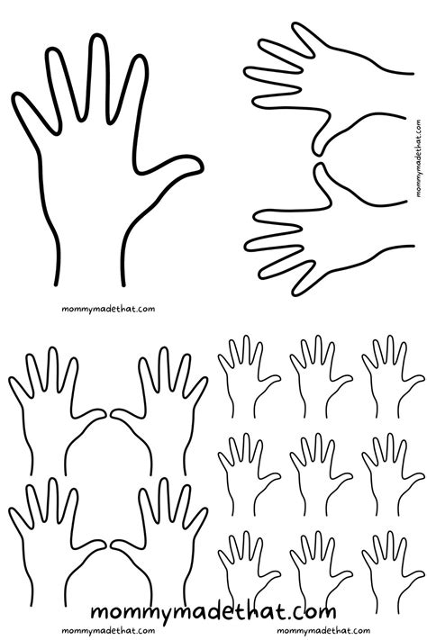 Handprint Template To Cut Out