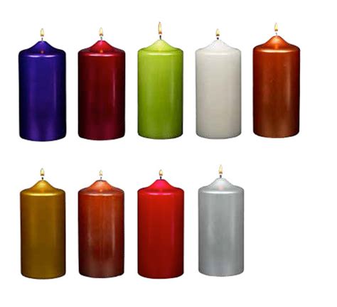 Candles - Pillar Candles - Round Metallic Candles - D'light Online