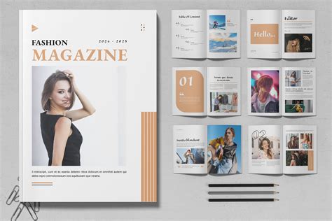 Fashion Magazine Layout Template | Creative Market