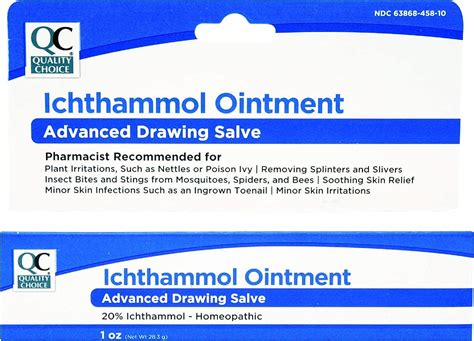 Quality Choice Ichthammol Ointment 20% | Advanced Drawing Salve for Skin Relief | Plant ...