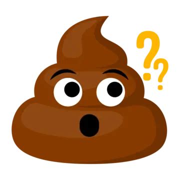 Cute Poop Emoji With Confused Face Vector, Poop, Emoticons, Confused PNG and Vector with ...