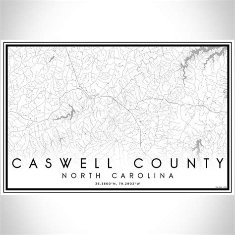 Caswell County - North Carolina Map Print in Classic — JACE Maps