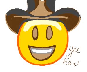 cowboy emoji (yee haw) - Drawception