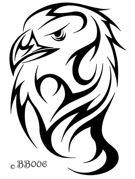 tribal eagle head - Google Search Tribal Eagle Tattoo, Tribal Animal ...