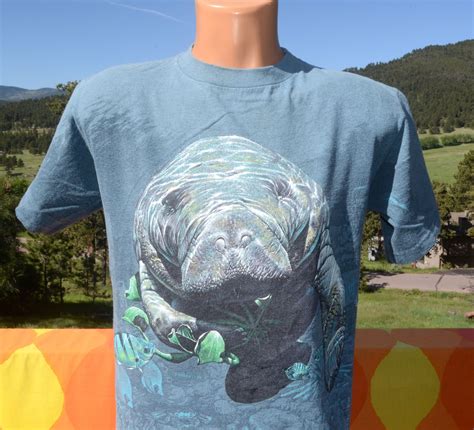 Vintage 80s T-shirt MANATEE Habitat Animal Tee Medium Nature | Etsy | Animal tees, Manatee, Habitats