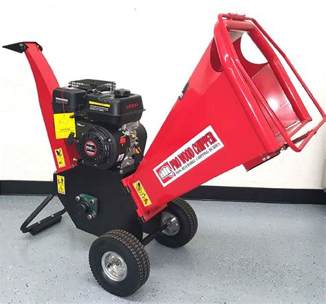 6.5HP 195cc Gas Powered Wood Chipper Yard Machine Mulcher Shredder 4" Capacity