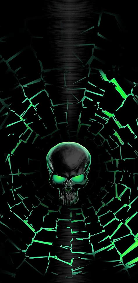 3840x2160px, 4K free download | Neon Green Skull, cool, neon, skull, HD mobile wallpaper | Peakpx