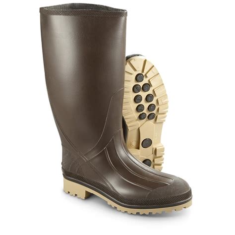 New U.S. Military Surplus Waterproof Rubber Boots, Brown - 578610, Military Winter Boots at ...