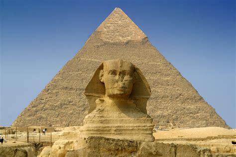 Ancient Egypt. The face of Annunaki leader on the Sphinx. The Great ...