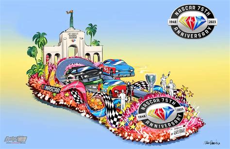 The Amazing 2023 NASCAR Rose Parade Float Celebrating 75 Years of Racing!