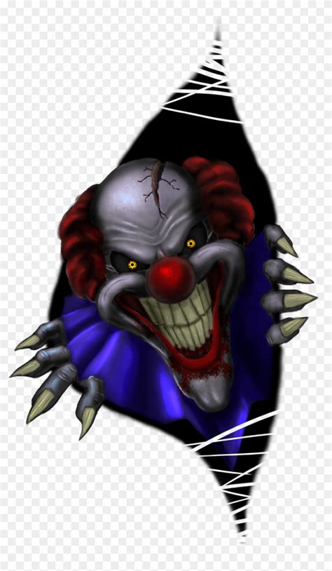 Scary Halloween Drawings - Clown - Free Transparent PNG Clipart Images Download
