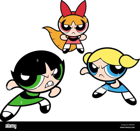 Studio Publicity Still from "The Powerpuff Girls" Blossom, Buttercup and Bubbles © 2002 Cartoon ...